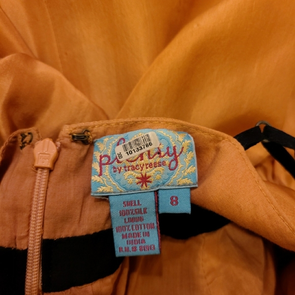 ANTHROPOLOGIE Plenty by Tracy Reese SZ 8 GOLD sun dress - Picture 5 of 7